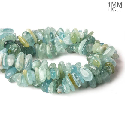 14x10-18x10mm Multi Beryl center drilled elongated plain nuggets 16 inch 67 large hole beads AA