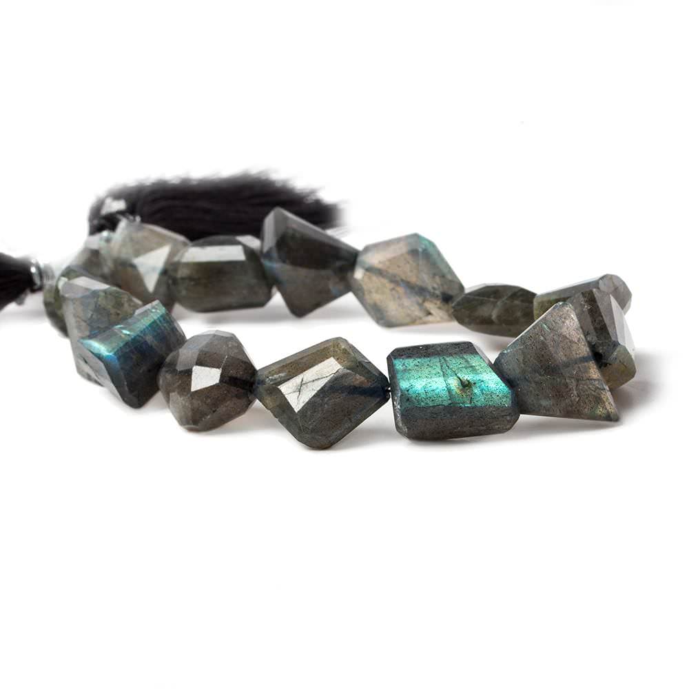 14x10-19x11mm Labradorite Faceted Nugget Beads 8 inch 11 pieces