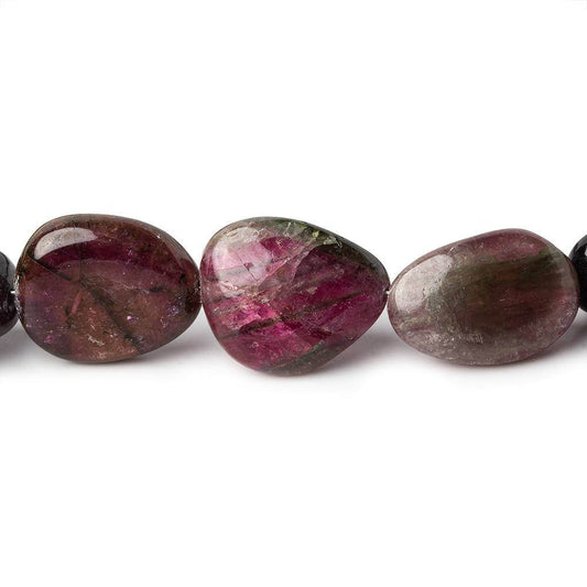 14x10-25x12mm Polychromatic Tourmaline Plain Nugget Beads 14 inch 21 pcs
