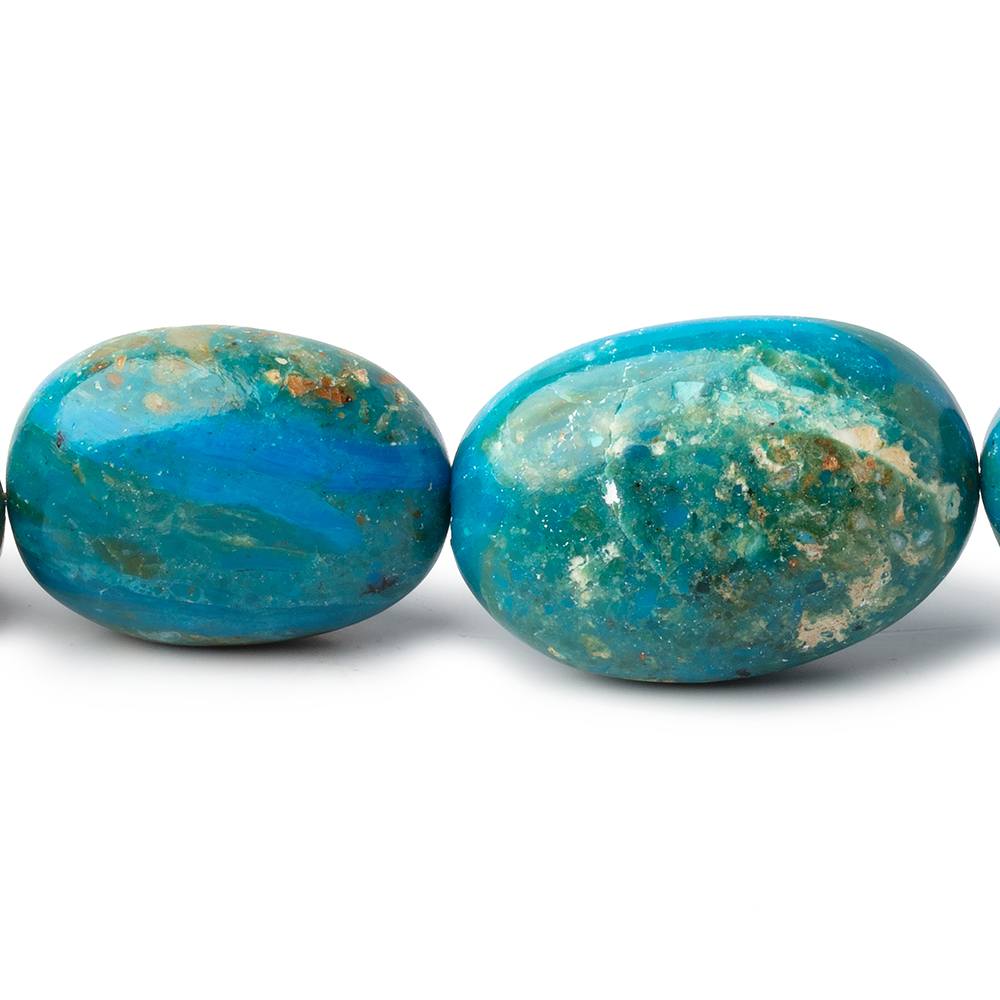 14x10-26x18mm Peruvian Blue Opalina Plain Nuggets 20 inch 28 Beads AA