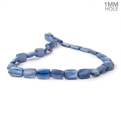 14x10mm Ceylon Blue Kyanite Plain Rectangles 15.5 inch 29 Beads 1mm Hole