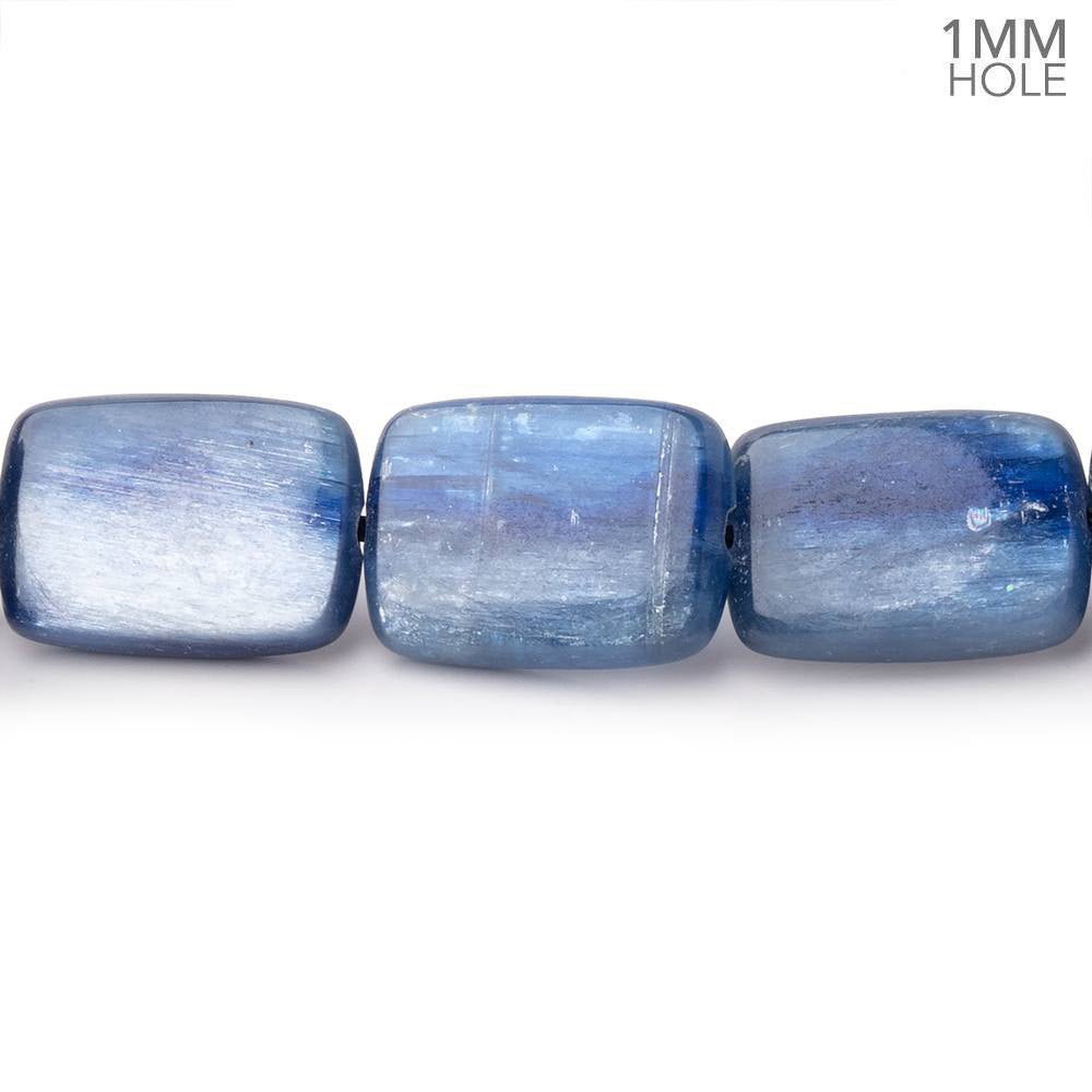 14x10mm Ceylon Blue Kyanite Plain Rectangles 15.5 inch 29 Beads 1mm Hole