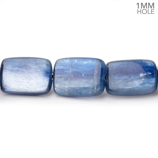 14x10mm Ceylon Blue Kyanite Plain Rectangles 15.5 inch 29 Beads 1mm Hole