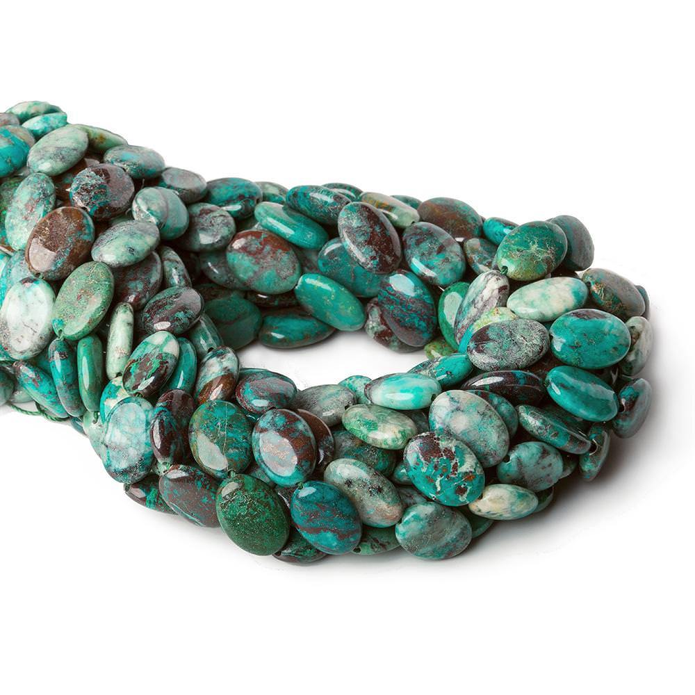14x10mm Chrysocolla plain oval beads 15.5 inch 28 pieces
