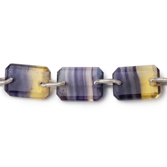 14x10mm Fluorite Double Drilled Rectangle Beads 7 inch 11 pieces