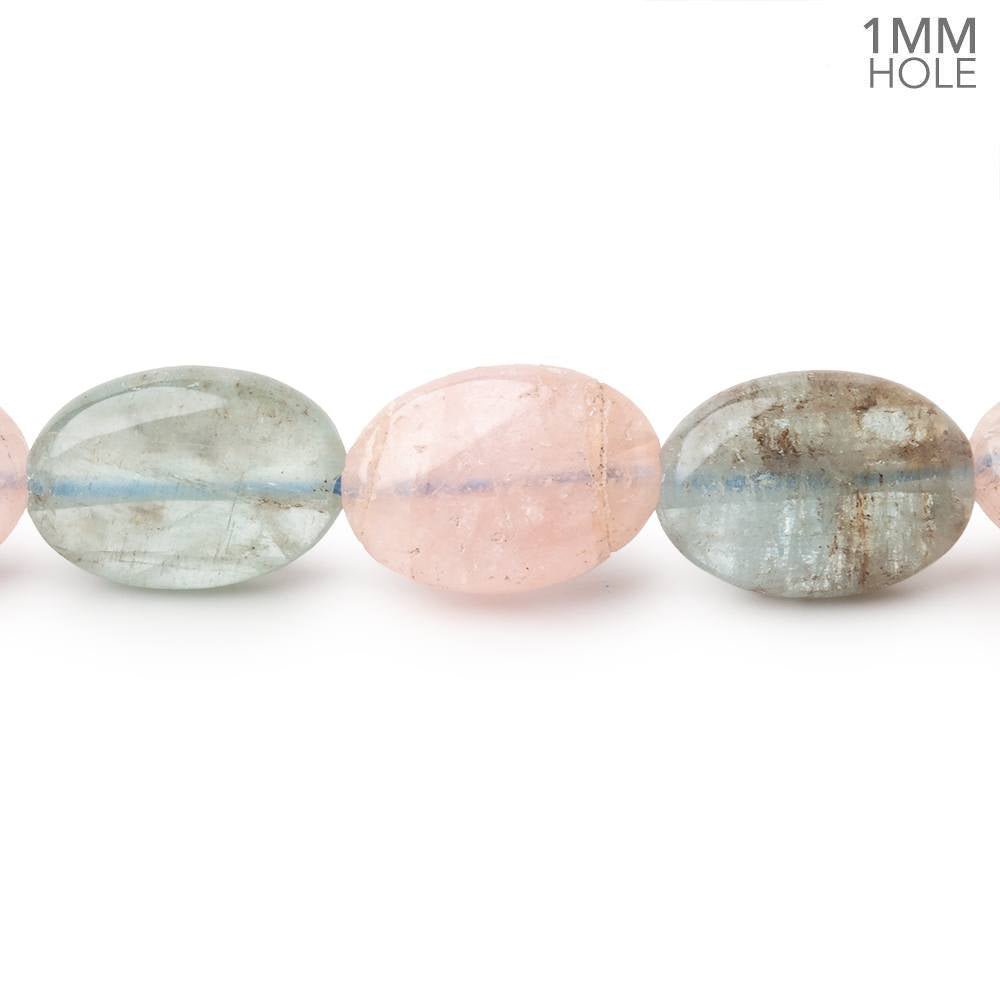 14x10mm Multi Color Beryl Plain Oval 16 inch 28 Beads 1mm Drill Hole