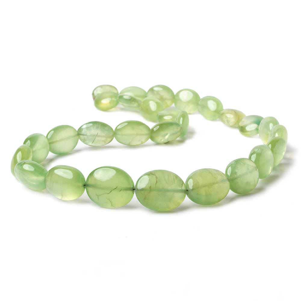 14x10x6-21x17x9mm Prehnite plain ovals 18.25 inch 27 beads AA