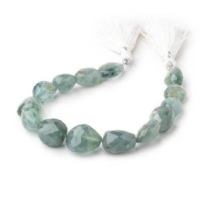 14x11-18x15mm Moss Aquamarine Faceted Nuggets 8.25 inch 14 Beads