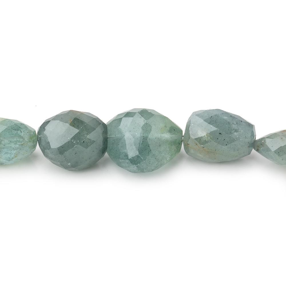 14x11-18x15mm Moss Aquamarine Faceted Nuggets 8.25 inch 14 Beads