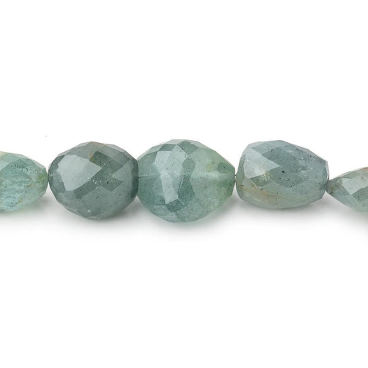14x11-18x15mm Moss Aquamarine Faceted Nuggets 8.25 inch 14 Beads