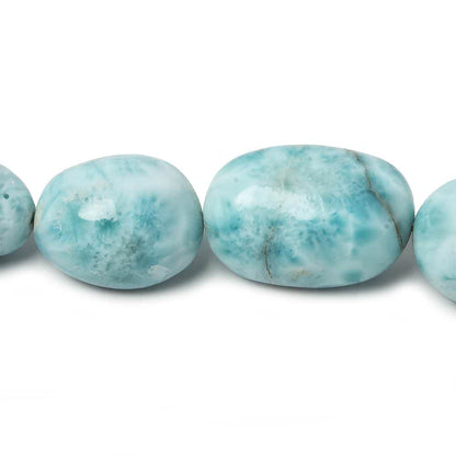 14x11-23x15mm Larimar plain nugget beads 18 inch 29 pieces AAA Grade