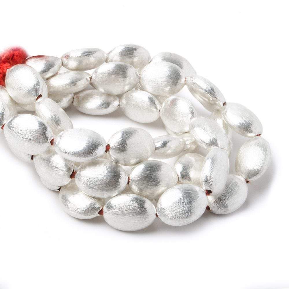 14x11x6mm Sterling Silver Plated Copper Oval Bead 8 inch 14 pcs