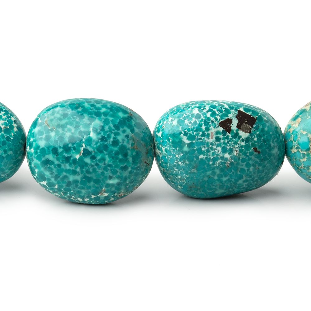 14x12-20x17mm Mongolian Turquoise Plain Nugget 18 inch 27 Beads AA