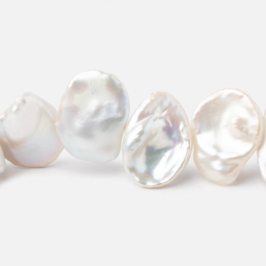 14x12-22x17mm Cream Side Drill Keshi Freshwater Pearls 16 inch 32 Beads