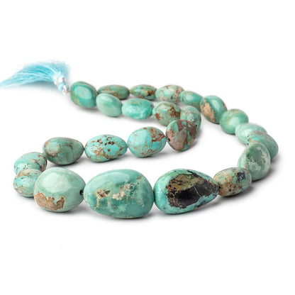 14x12-27x19mm Persian Turquoise Plain Nuggets 18 inch 25 beads
