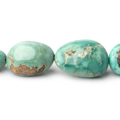 14x12-27x19mm Persian Turquoise Plain Nuggets 18 inch 25 beads