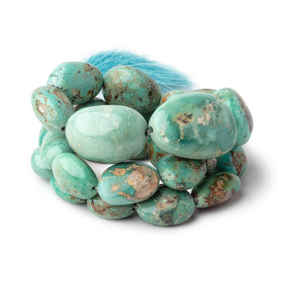 14x12-27x19mm Persian Turquoise Plain Nuggets 18 inch 25 beads