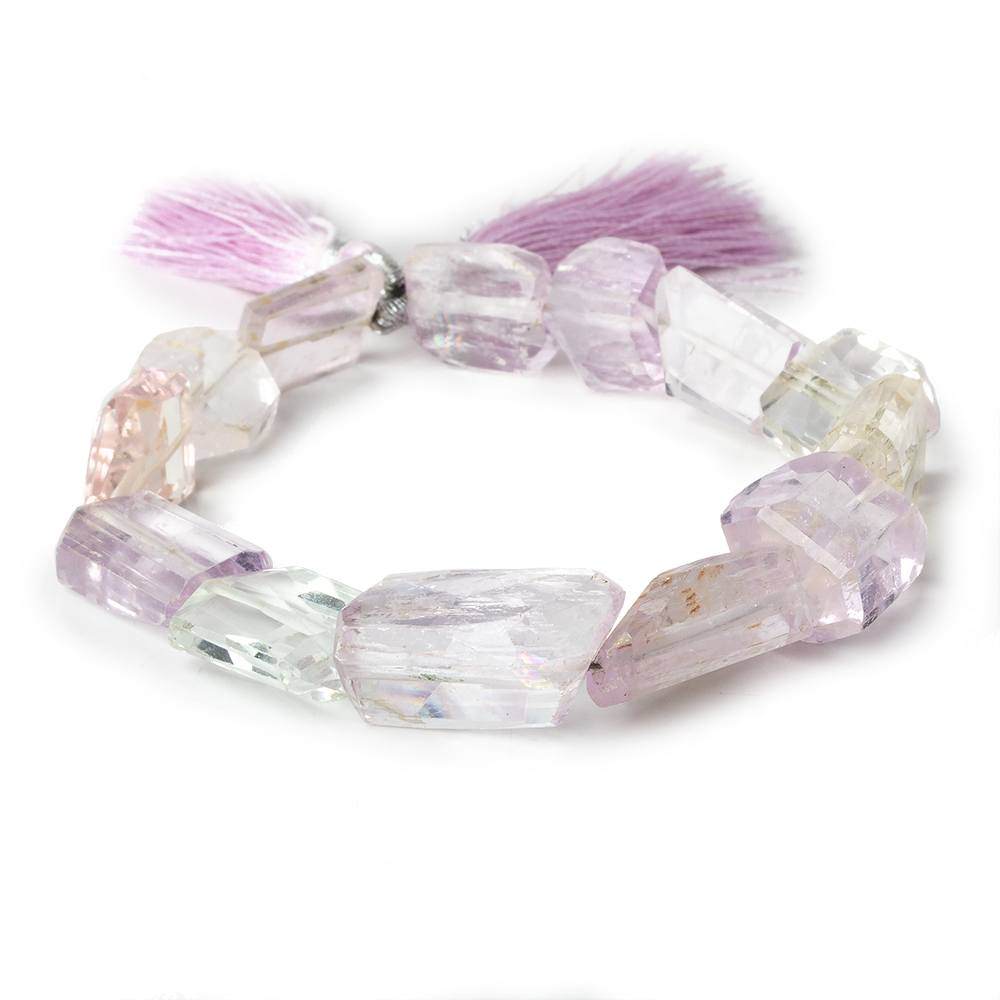 14x13-20x12mm Kunzite Faceted Nugget Beads 8 inch 13 pieces A