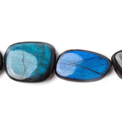 14x13-21x22mm Black Labradorite plain nugget beads 16 inch 20 pieces AAA