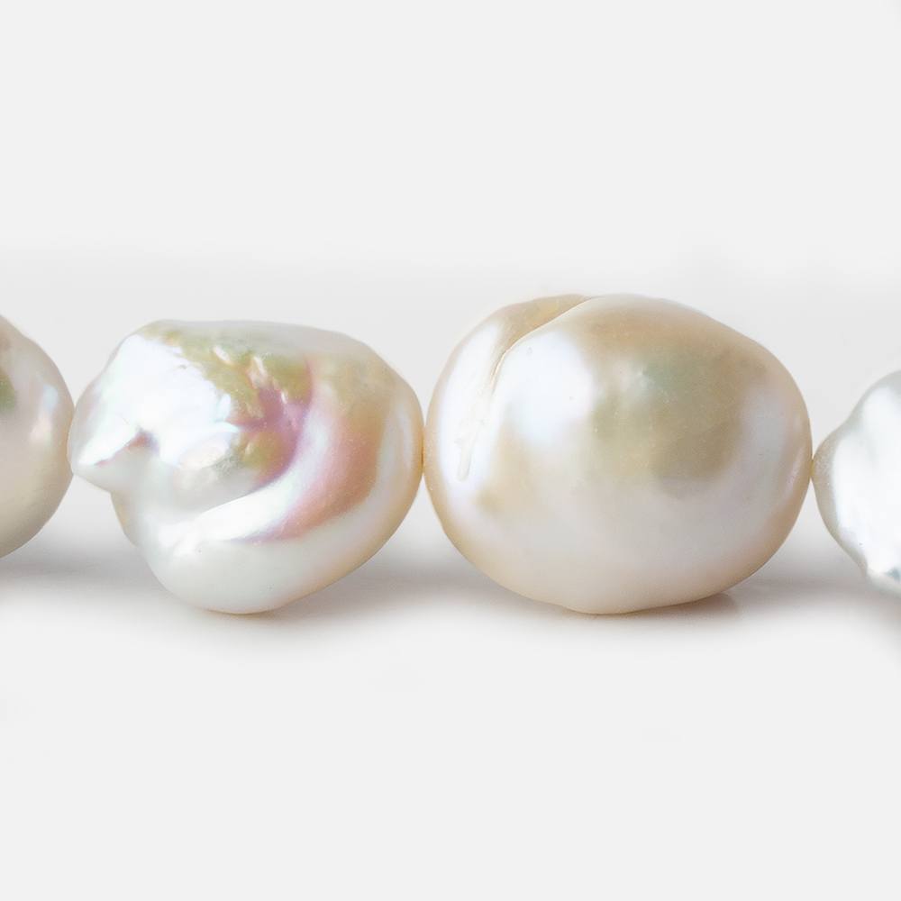 14x14-18x27mm Off White Ultra Baroque Freshwater Pearl 16 inch 13 pieces A