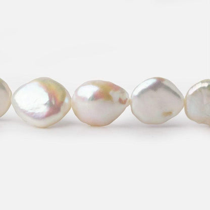 14x15-15x17mm Creamy White Coin Freshwater Pearls 16 inch 25 pieces
