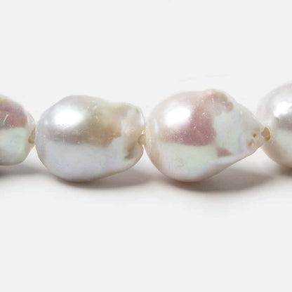 14x19-15x20mm Off White Ultra Baroque 2.5mm Hole Freshwater Pearls 5 pcs