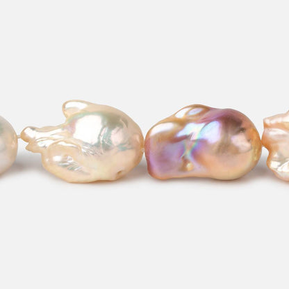 14x19-15x26mm Tri-Color Ultra Baroque Freshwater Pearls 16 inch 17 pieces AA grade