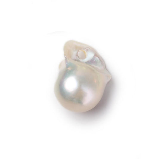 14x22mm Off White Baroque Large Hole Pearl Focal Bead 1 piece AAA
