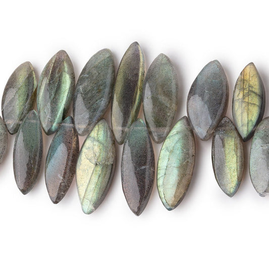 14x5-23x6mm Labradorite Plain Marquise Beads 8 inch 50 pieces