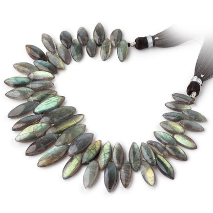 14x5-23x6mm Labradorite Plain Marquise Beads 8 inch 50 pieces