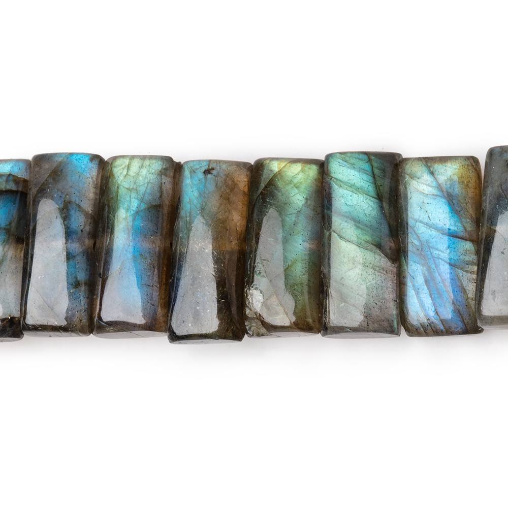 14x6mm Labradorite Plain Rectangles 8 inch 34 Beads AA