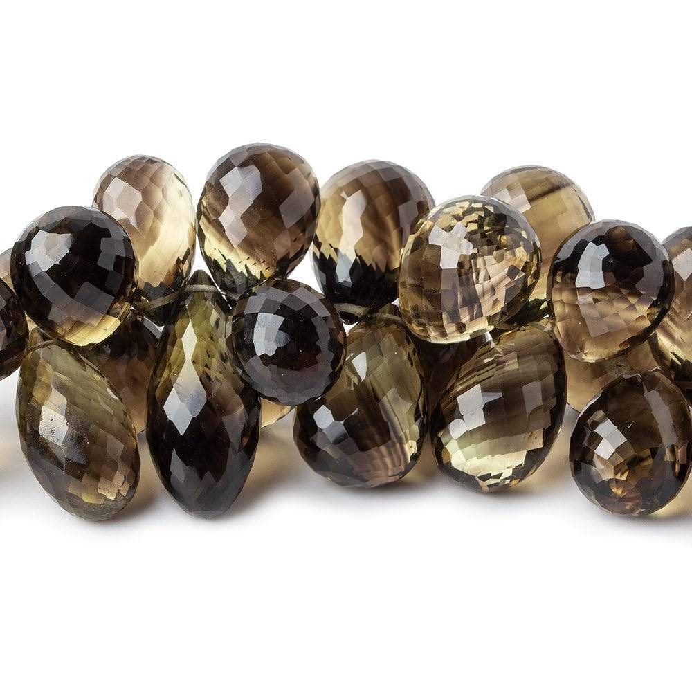 14x7-18x10mm Bi-Colored Quartz Faceted Tear Drops 9 inches 60 beads AAA