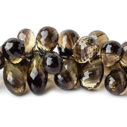 14x7-18x10mm Bi-Colored Quartz Faceted Tear Drops 9 inches 60 beads AAA