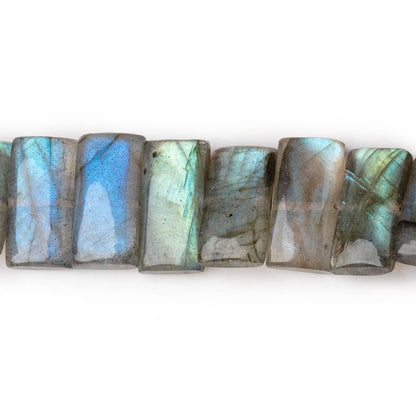 14x7mm Labradorite Plain Rectangles 8 inch 28 Beads AA