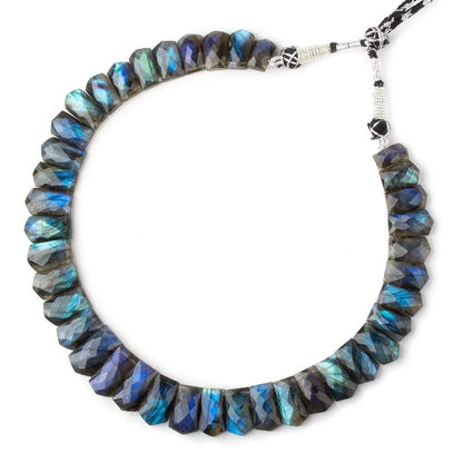 14x8-23x13mm Labradorite Faceted Fancy Cut Horizontal Collar 39 beads AA