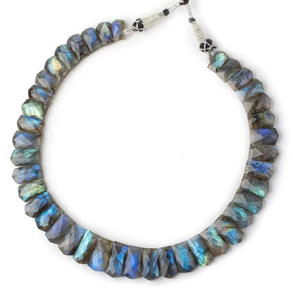 14x9-23x11mm Labradorite double drilled fancy shape collar 40 beads
