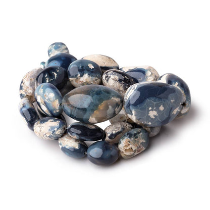 14x9-28x21mm Australian Opal & Matrix Plain Nuggets 19 inch 27 Beads AA