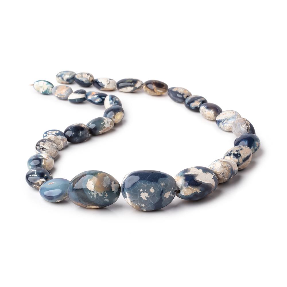 14x9-28x21mm Australian Opal & Matrix Plain Nuggets 19 inch 27 Beads AA