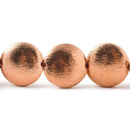 14xmm Brushed Copper Bead Coin 8 inch 14 pcs