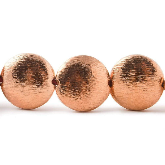 14xmm Brushed Copper Bead Coin 8 inch 14 pcs