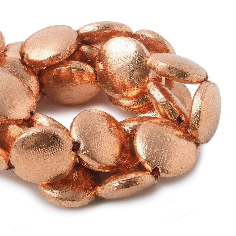 14xmm Brushed Copper Bead Coin 8 inch 14 pcs