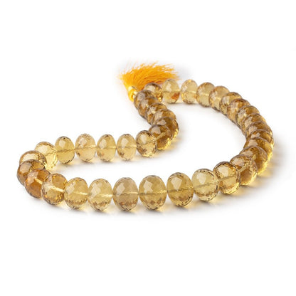 15-16mm Whiskey Quartz Faceted Rondelle Beads 16 inch 37 pieces AA