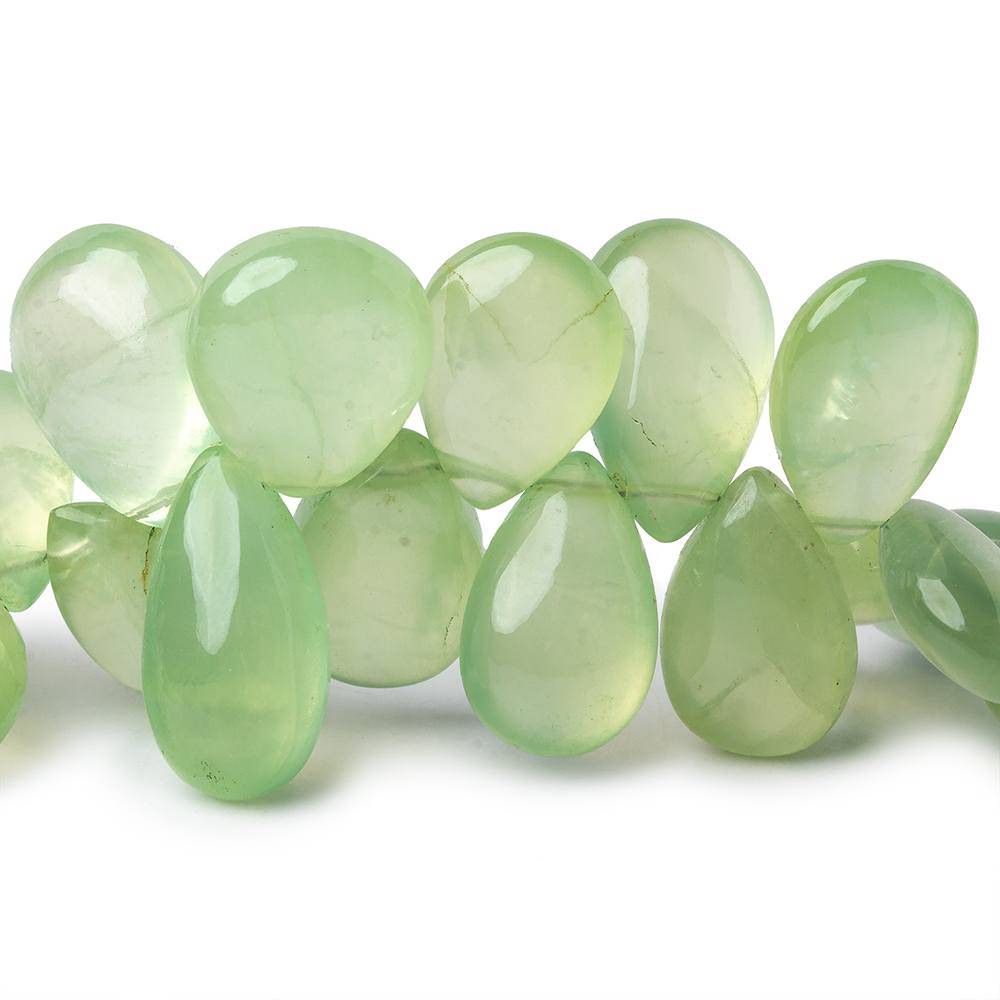 15-18mm Prehnite Plain Pear Beads 8 inch 41 pieces