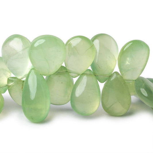 15-18mm Prehnite Plain Pear Beads 8 inch 41 pieces