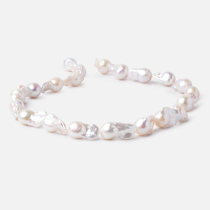 15-25mm Creamy White Ultra Baroque Freshwater Pearls 15 inch 15 Beads AAA