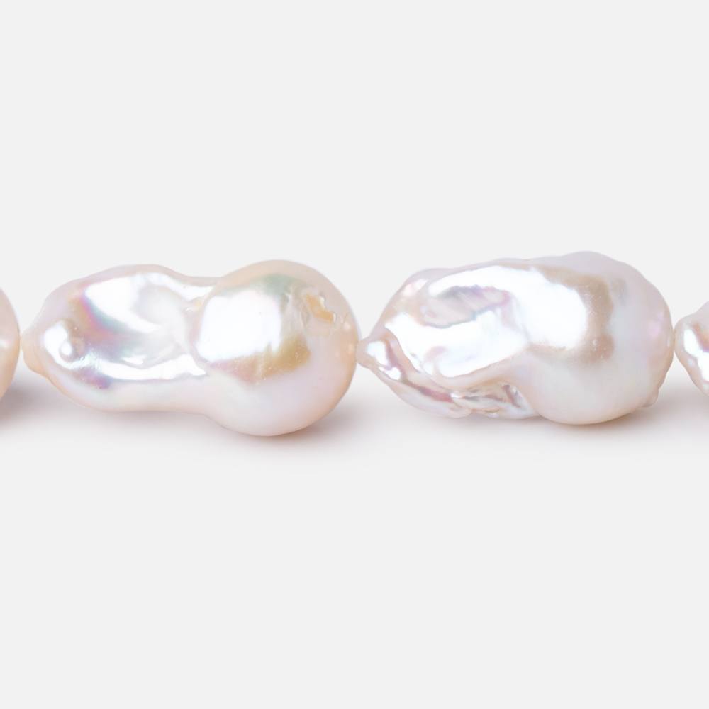 15-25mm Creamy White Ultra Baroque Freshwater Pearls 15 inch 15 Beads AAA