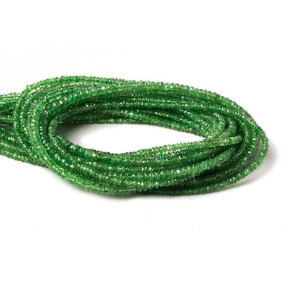 2.5-3mm Tsavorite Garnet faceted rondelles 16 inch A