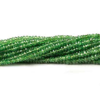 2.5-3mm Tsavorite Garnet faceted rondelles 16 inch A