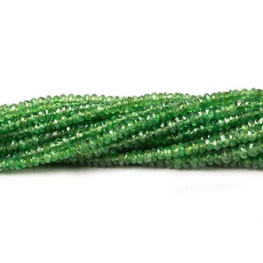 2.5-3mm Tsavorite Garnet faceted rondelles 16 inch A
