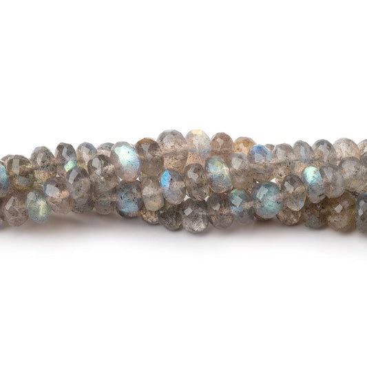 3.5-6mm Labradorite Faceted Rondelle Beads 18 inch 139 pieces AA